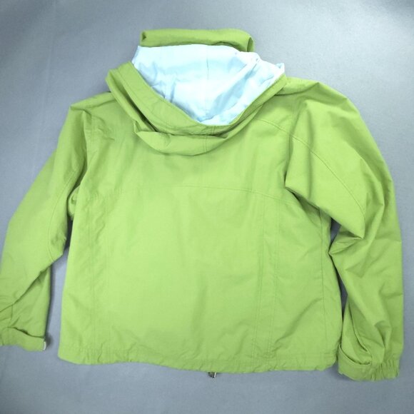 LL Bean Jacket Womens M Green Blue Zip Out Fleece Coat Liner Hooded Outdoors - Picture 10 of 16